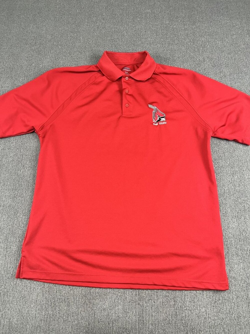 Ball State Cardinals Red Polo Shirt XL Extreme Performance Mens